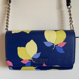 Kate Spade Small Flap Crossbody Lemon Zest